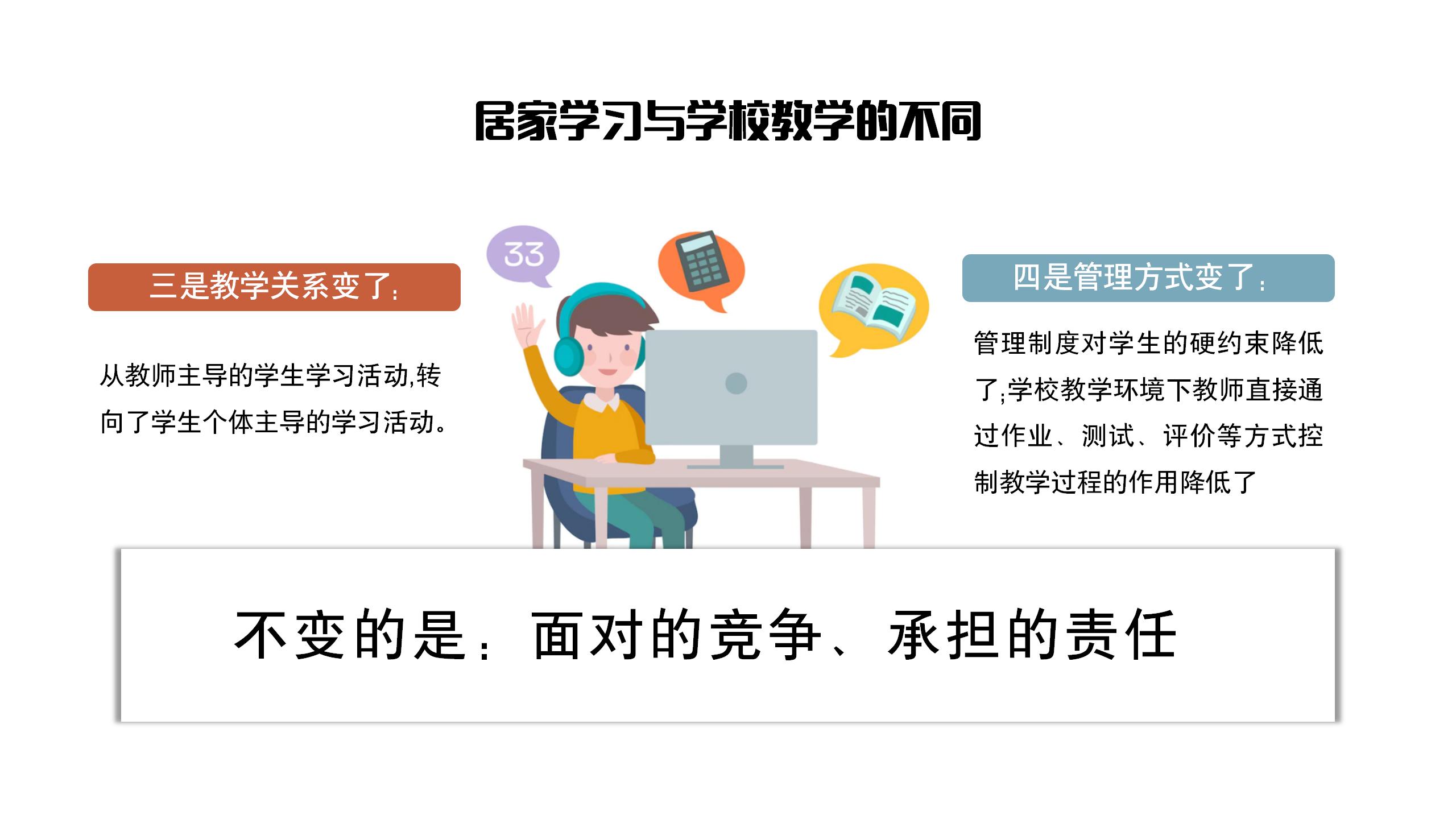 疫情居家上课关键注意事项班会PPT5
