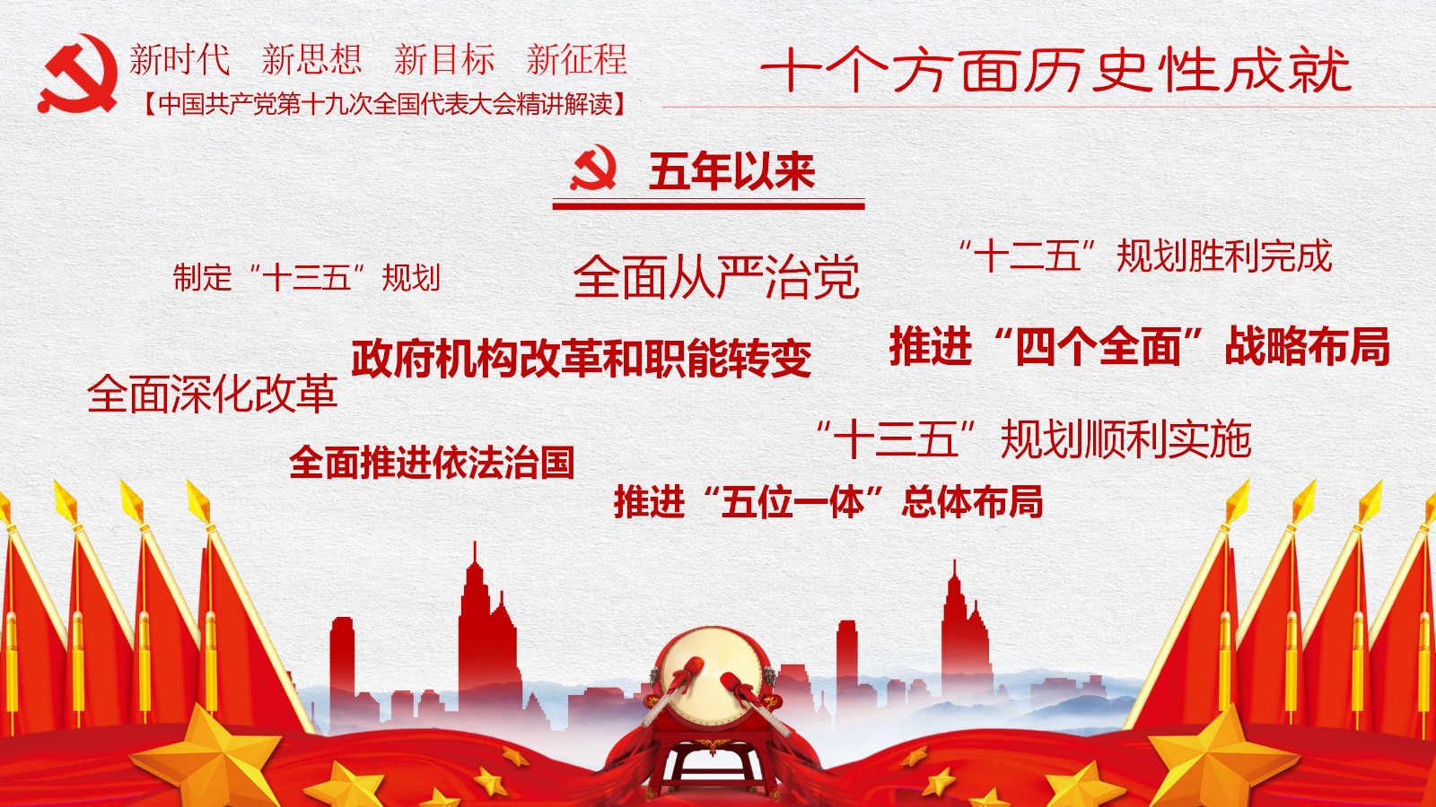 中国特色社会主义旗帜模板10