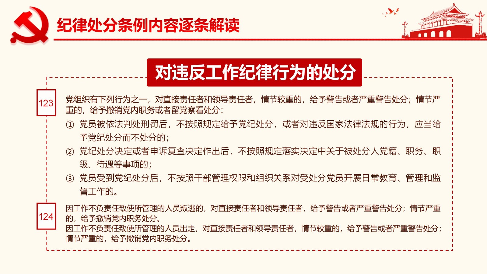 纪律处分条例详解与案例分析PPT96