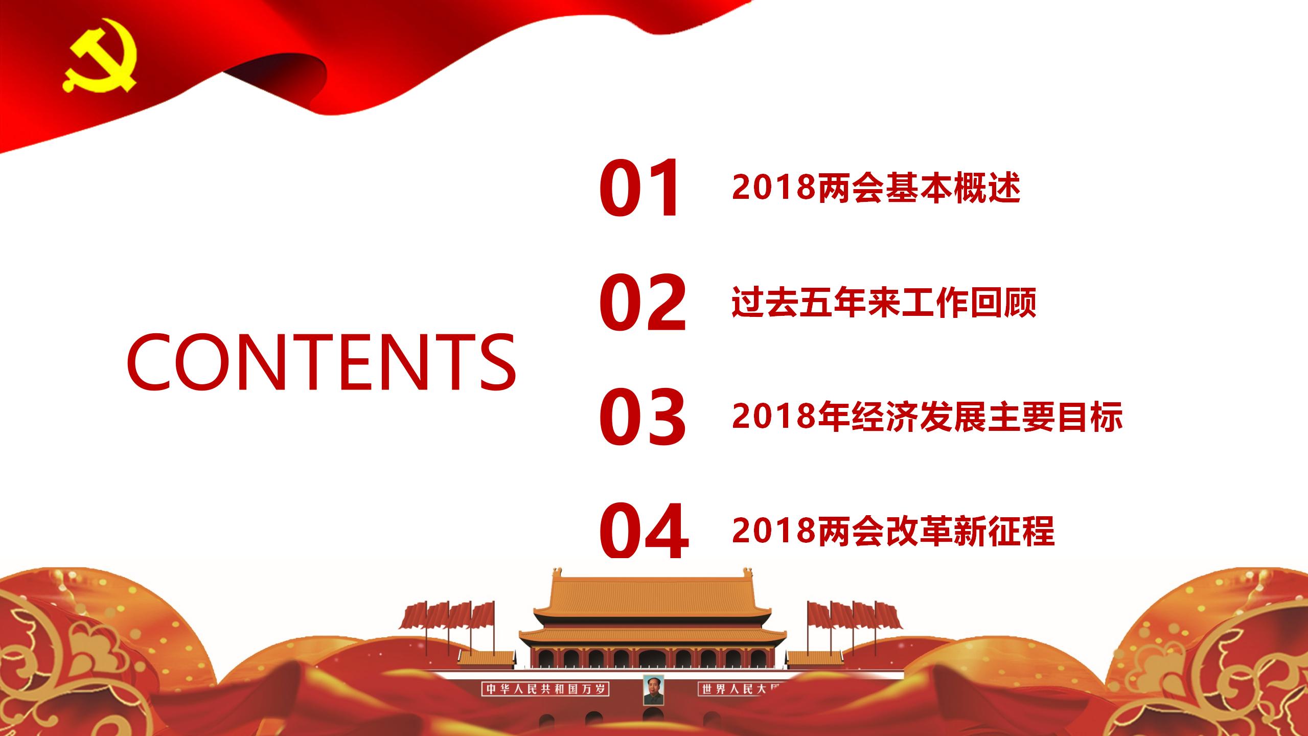两会政府工作报告PPT2