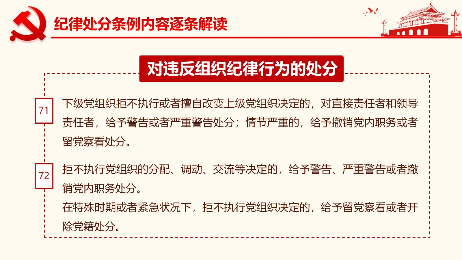 纪律处分条例详解与案例分析PPT69