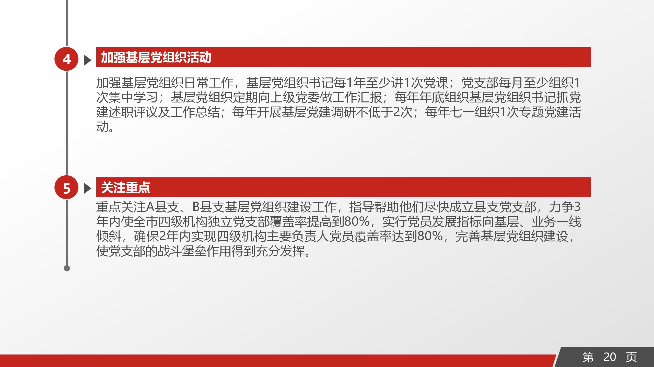 政府党政工作全年总结通用PPT模板20