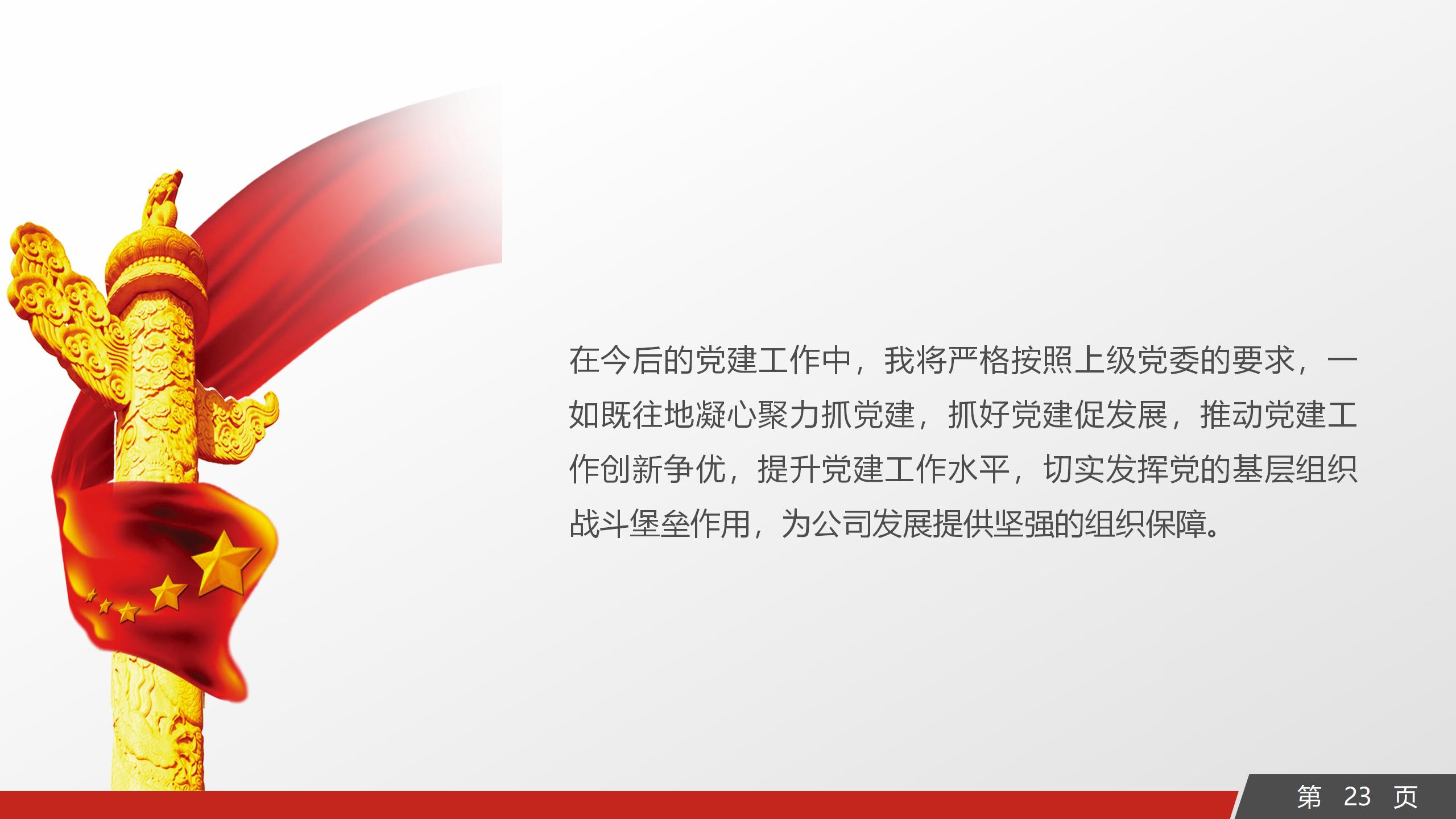 政府党政工作全年总结通用PPT模板23