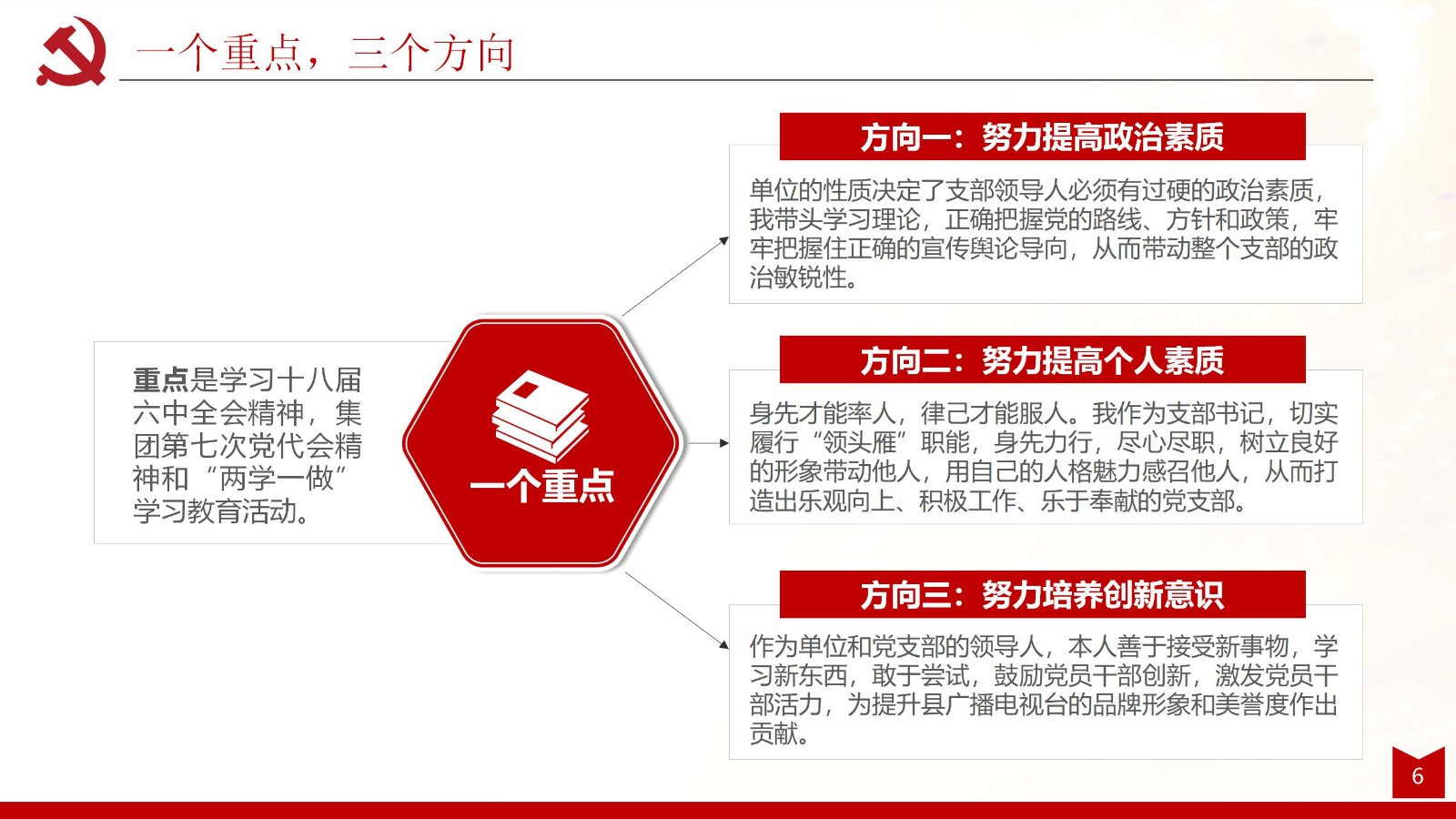 述职述廉述责全面工作报告PPT模板6
