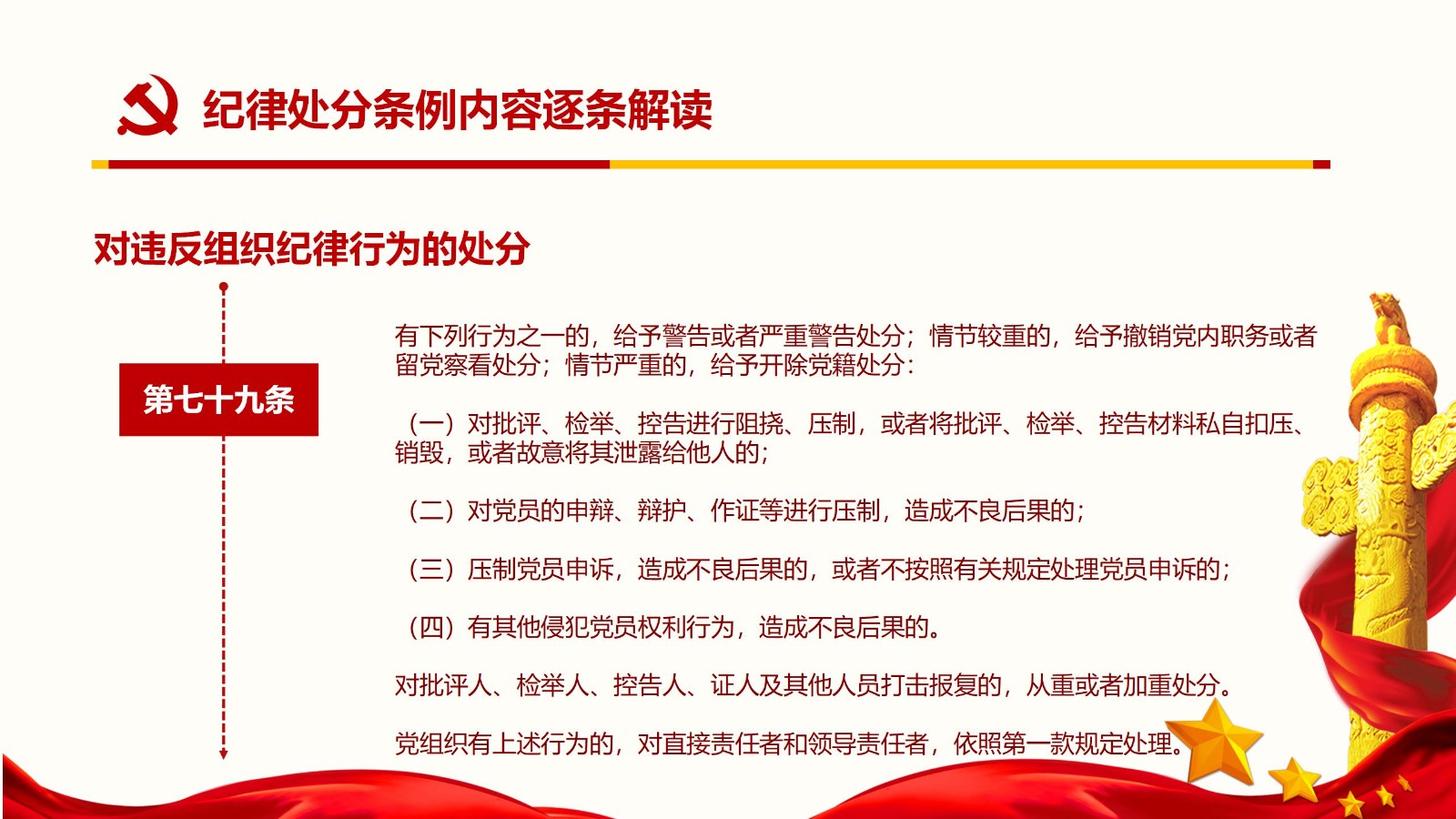 纪律处分条例核心内容与实施要点PPT模板70