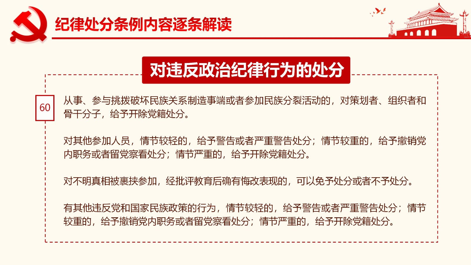 纪律处分条例详解与案例分析PPT62