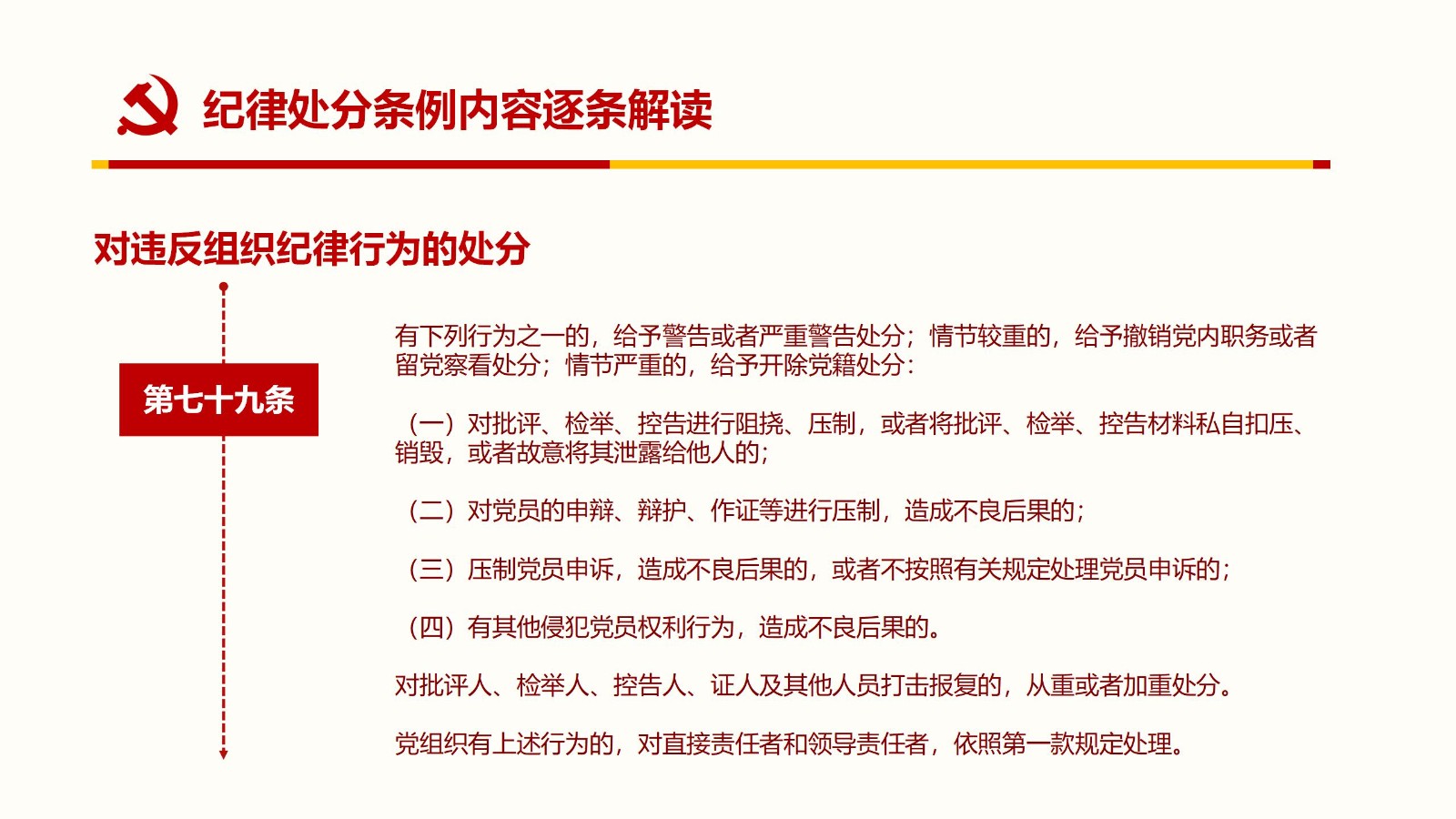 纪律处分条例PPT70