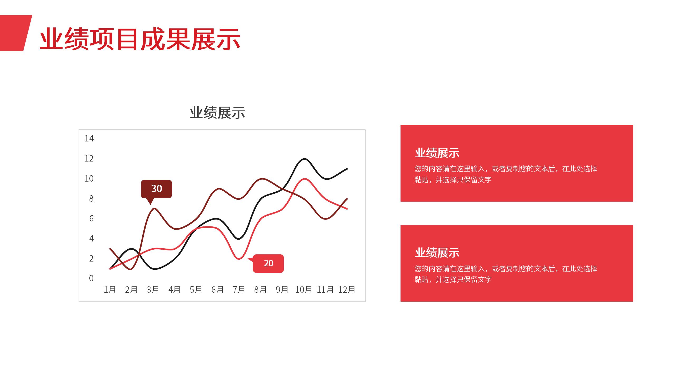 红色商务风格月度总结汇报PPT模板15