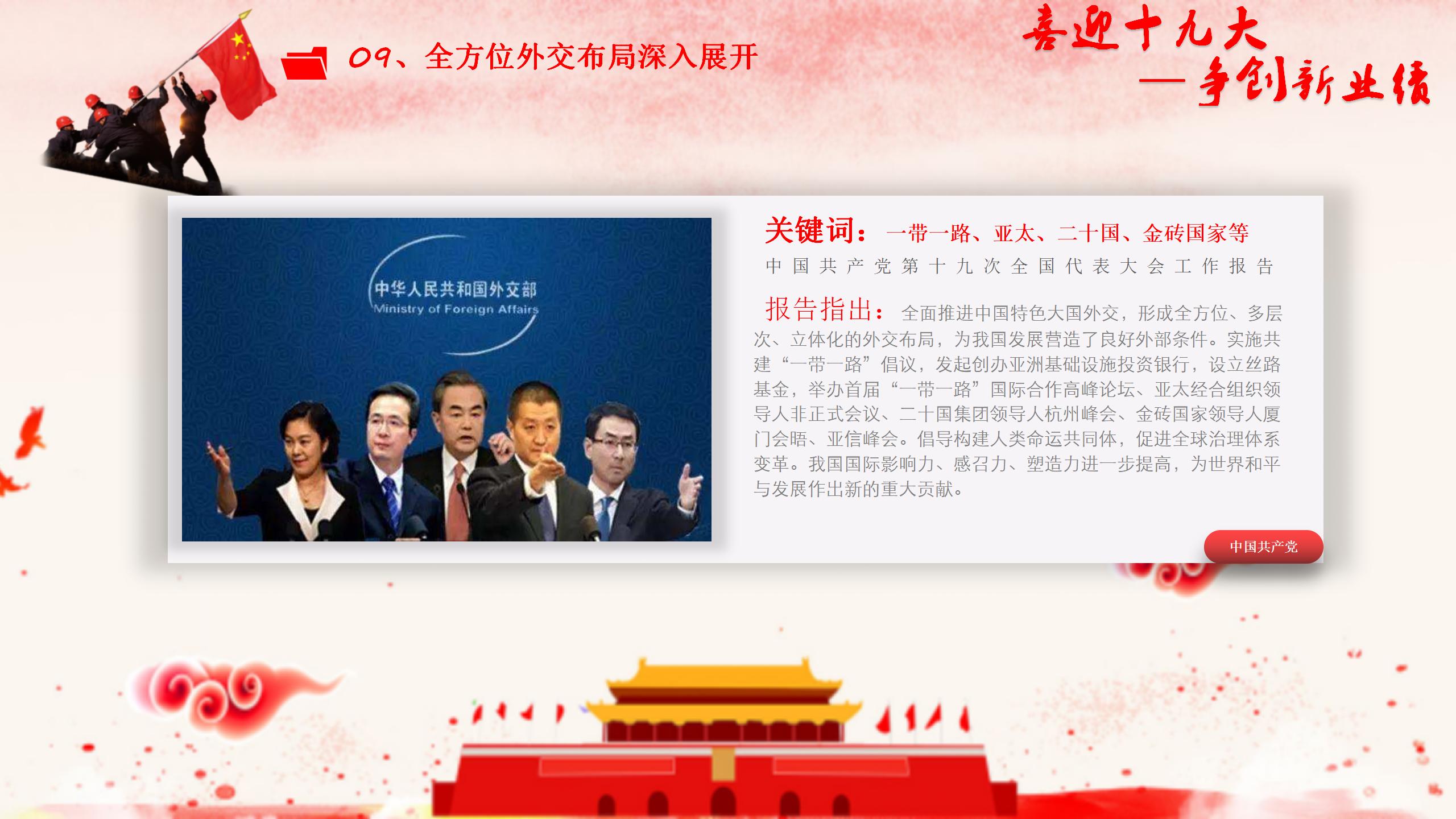 党政单位十九大精神学习PPT18