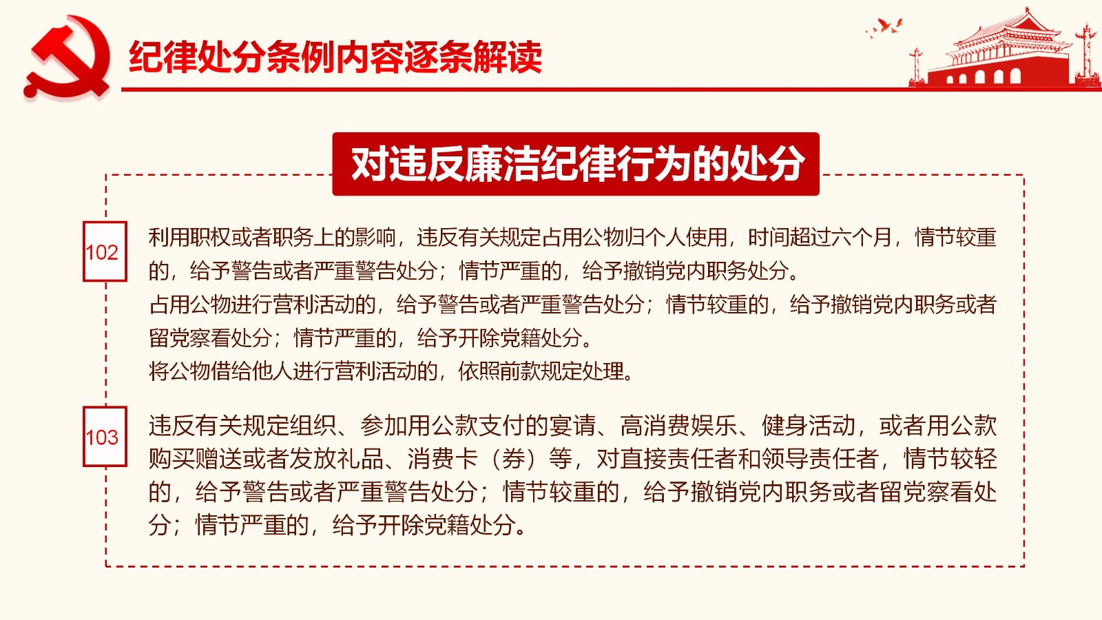 纪律处分条例详解与案例分析PPT85