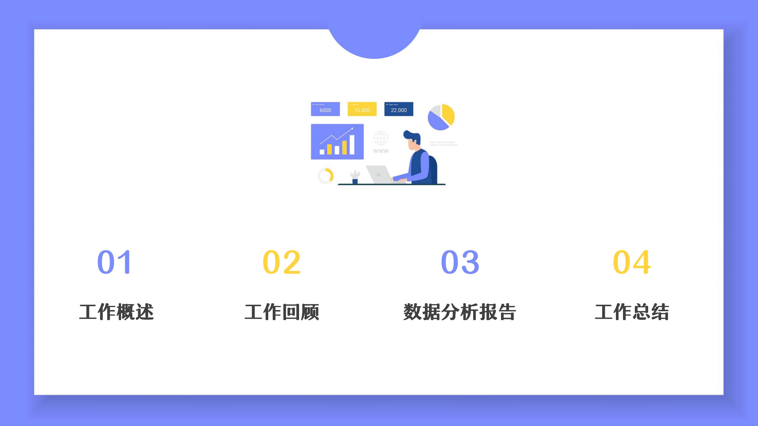 蓝白数据分析报告PPT2