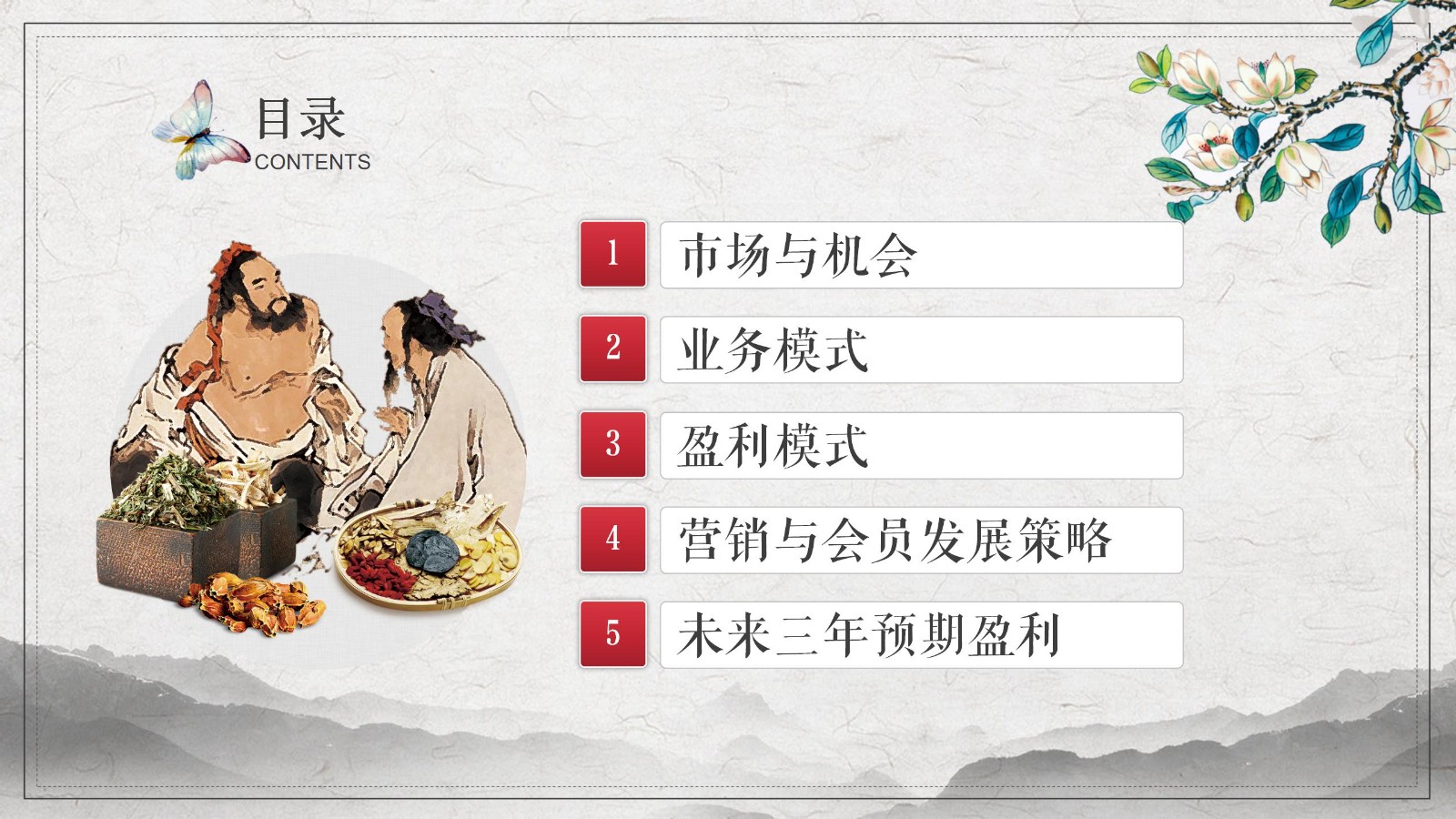 中医药养生保健项目PPT策划2