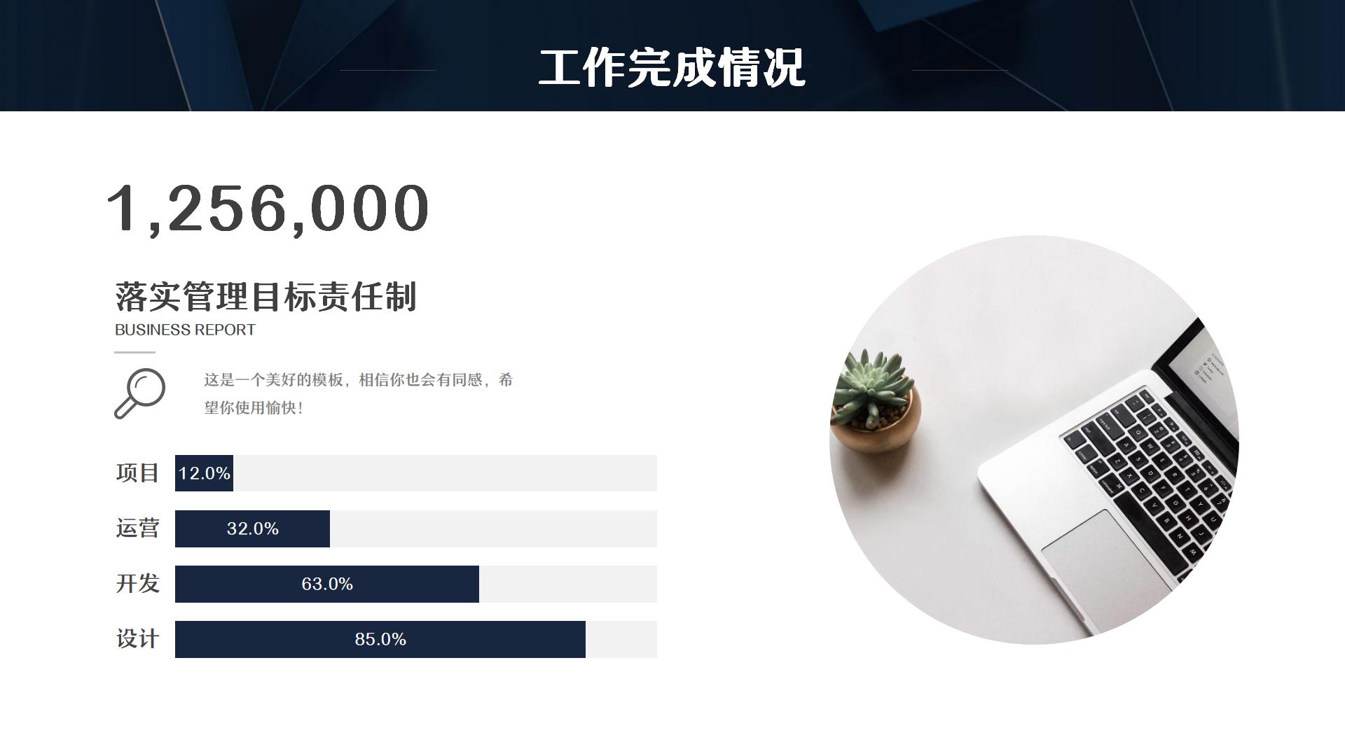 浅蓝商务工作总结PPT7