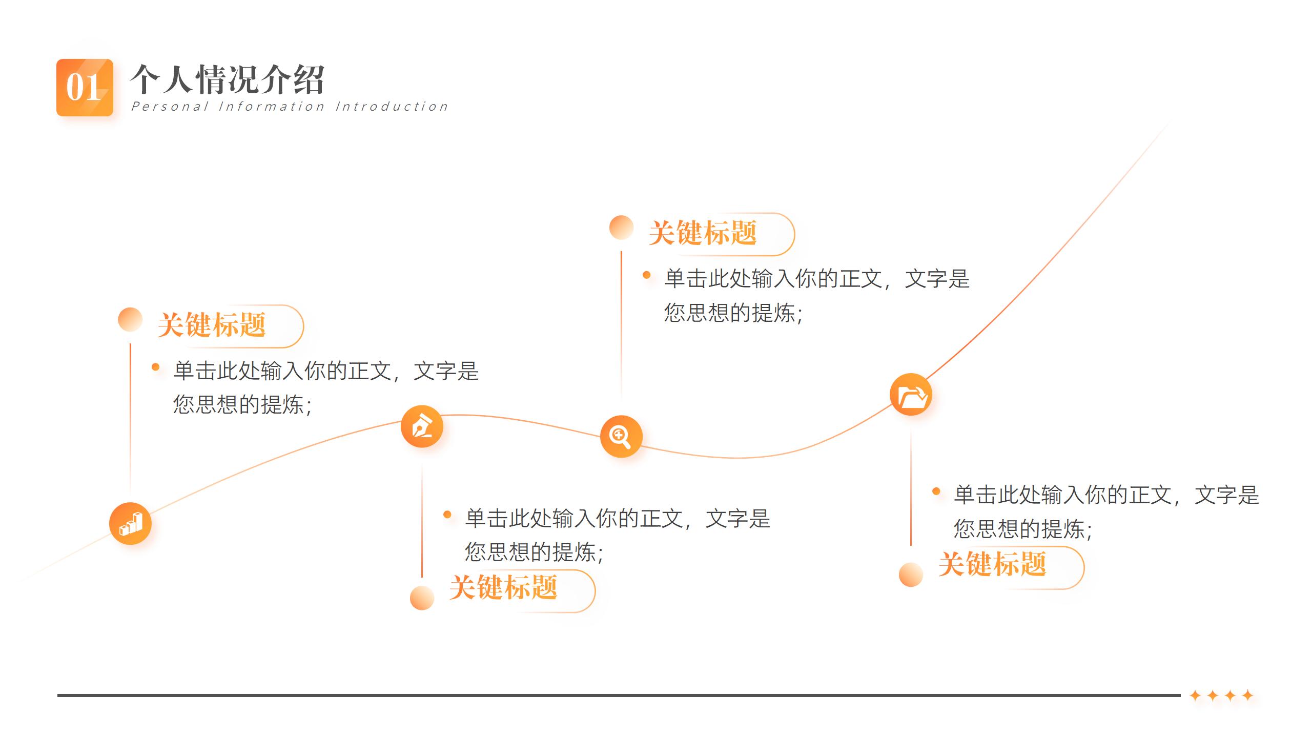 简约风格竞聘述职PPT模板6