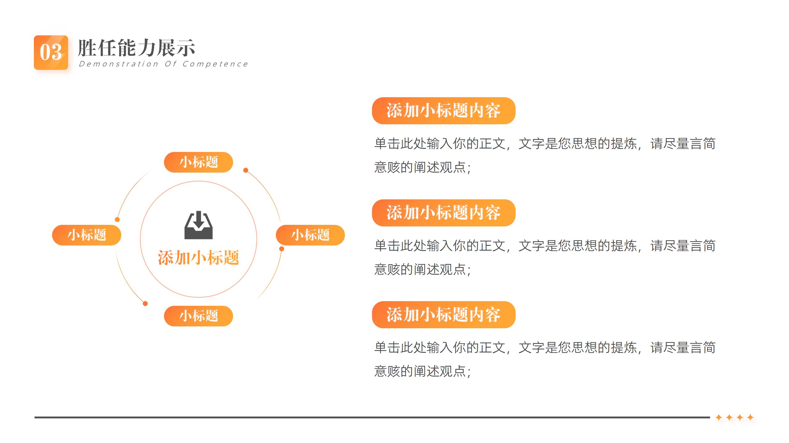 简约风格竞聘述职PPT模板13