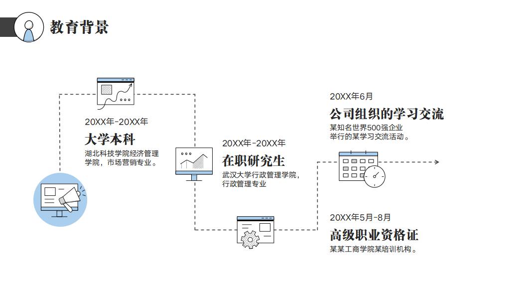 手绘风个人求职简历PPT模板