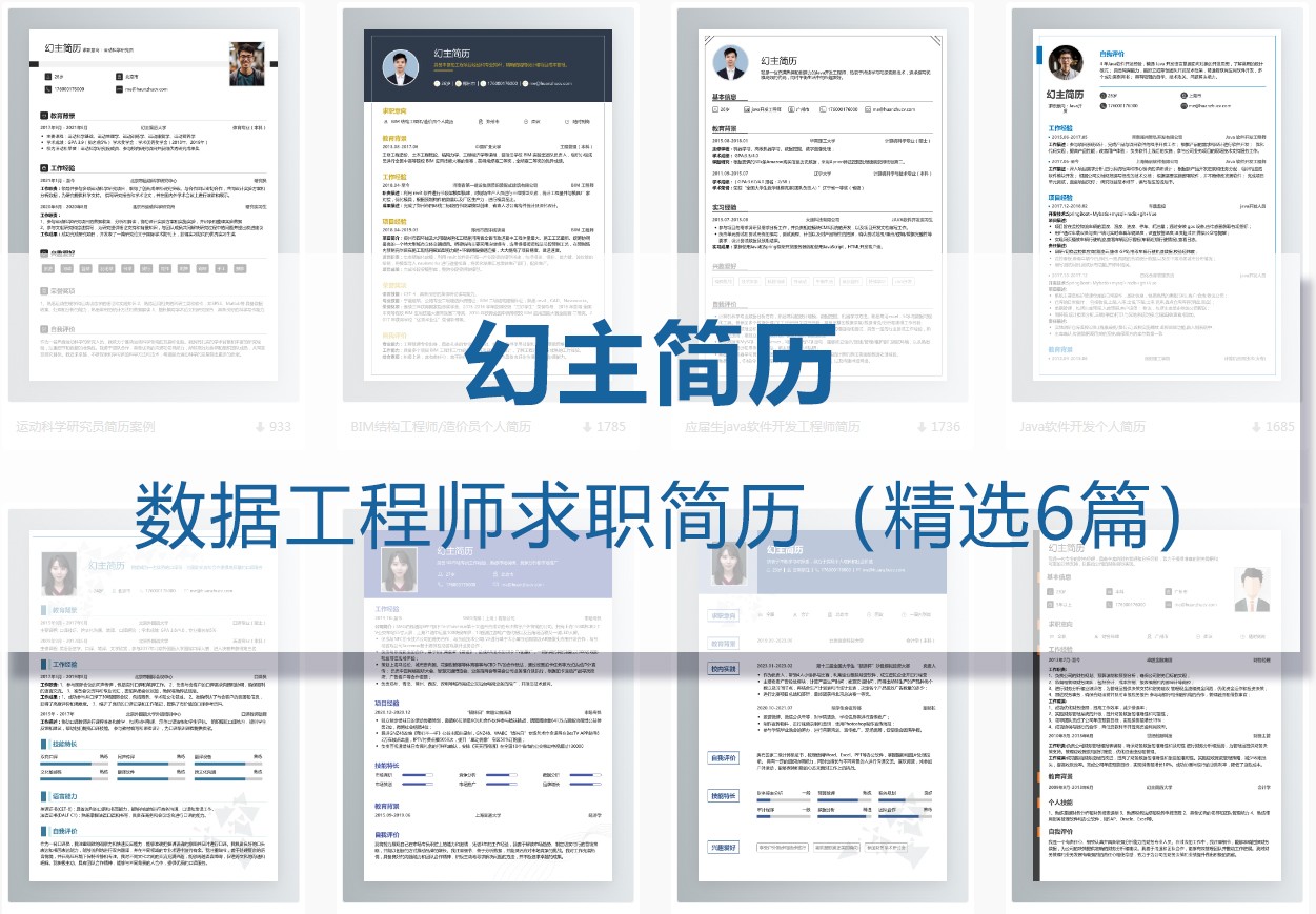 数据工程师求职简历（精选6篇）