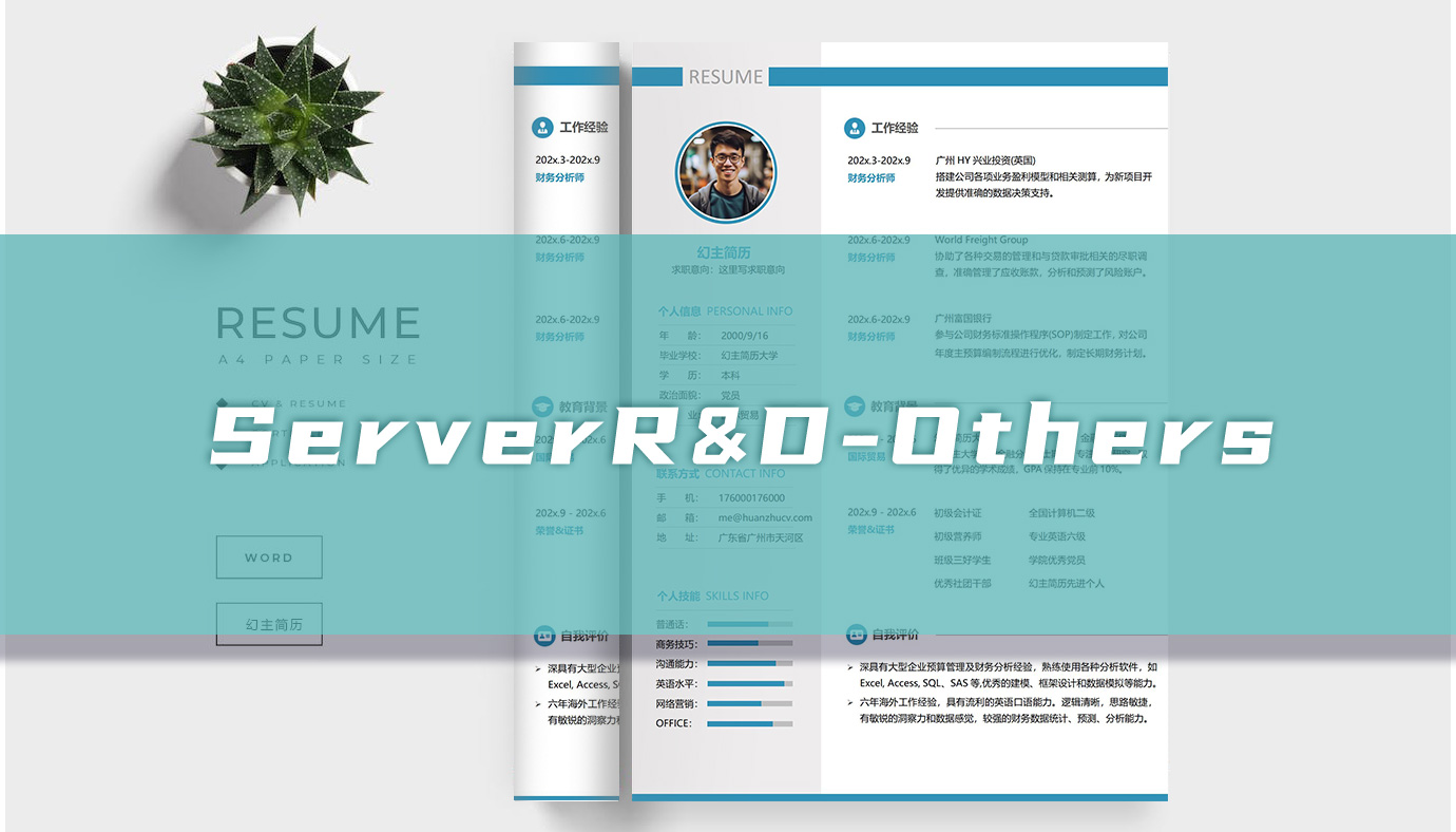 ServerR&D-Others 英文cv简历