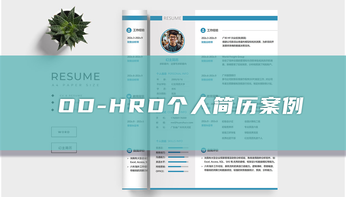 OD-HRD个人简历案例参考「精选篇」