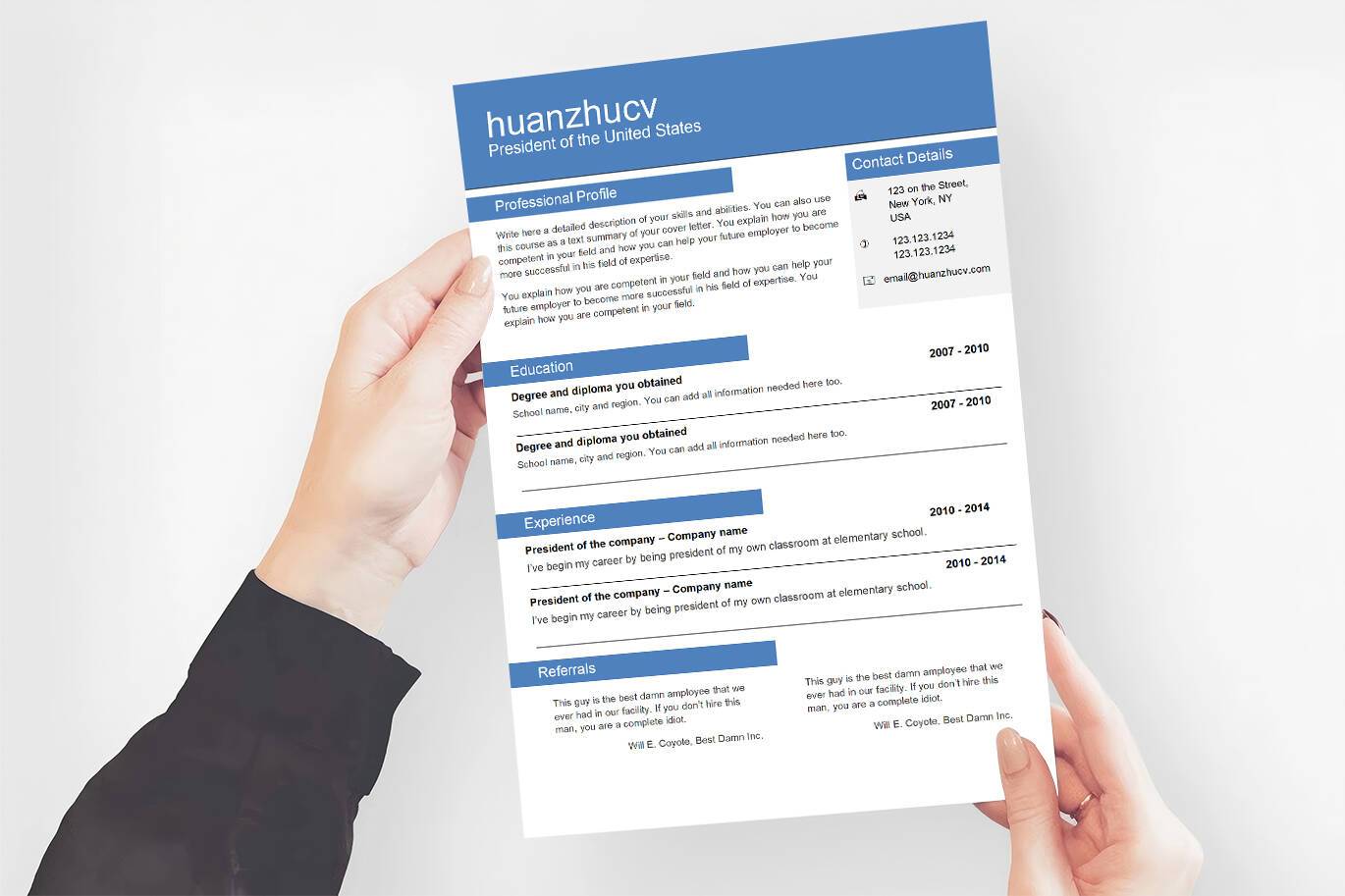 YWX-000026个性化英文简历模板/