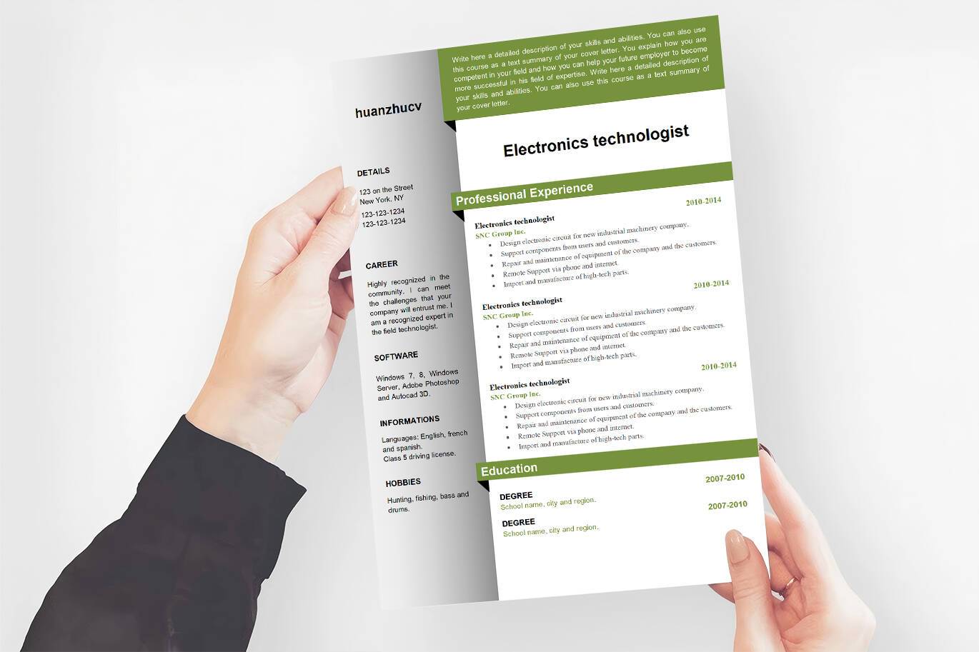 YWX-000090职场人英文简历模板/