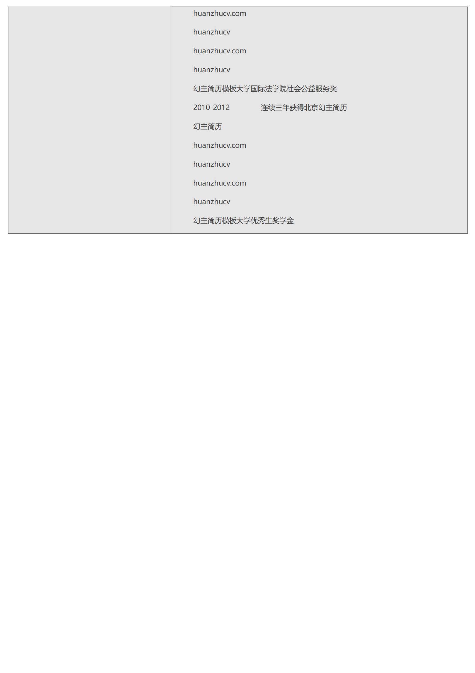 MX-1446法务硕士春招秋招项目简历模板/