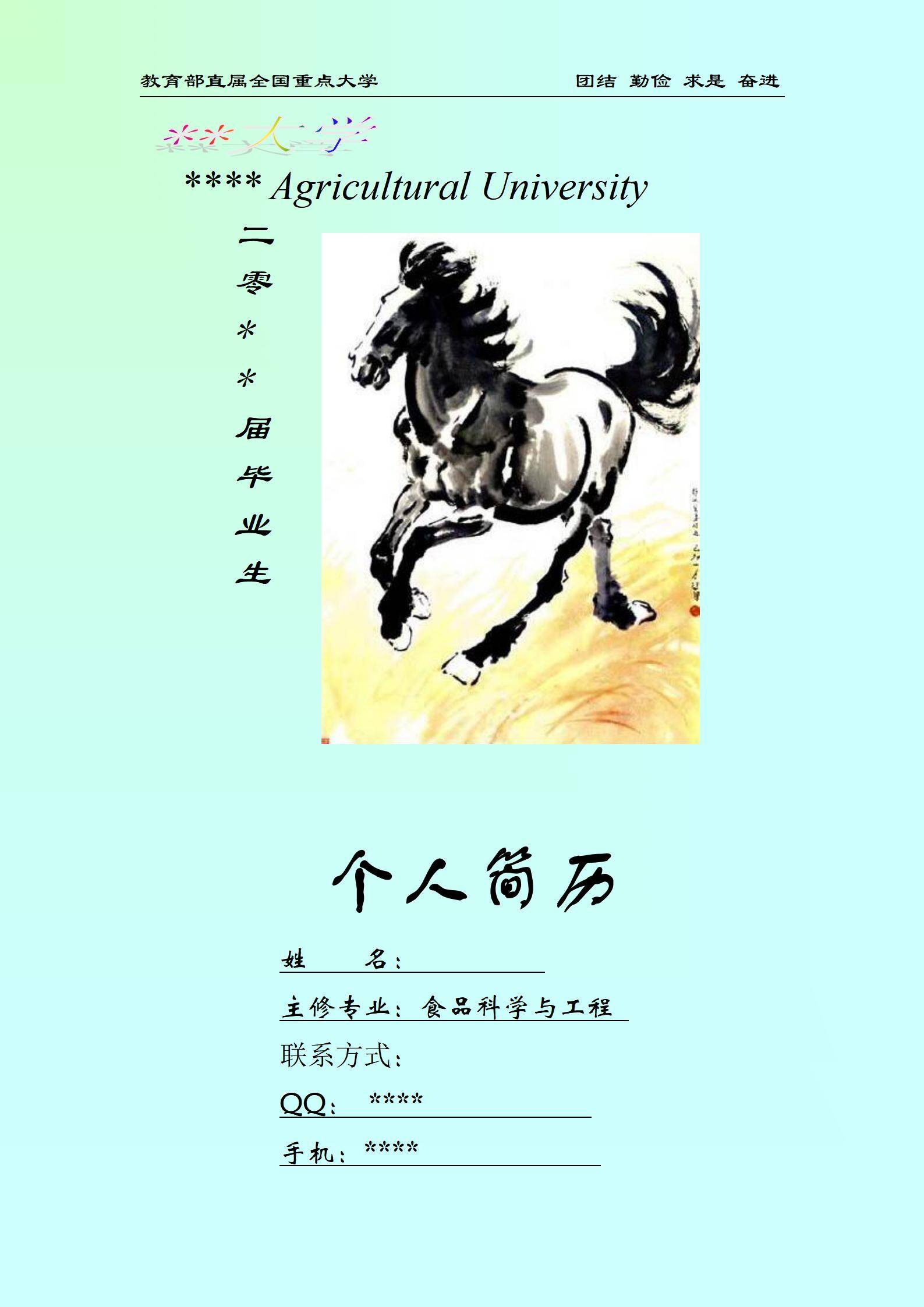 MX-3193通用极简信息简历模板/