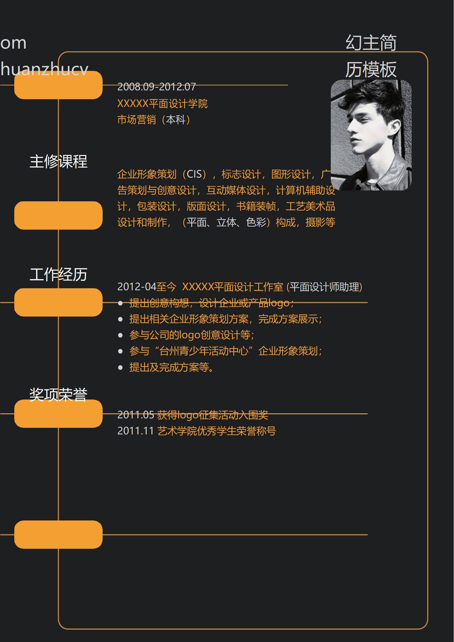 MX-2215市场营销专员春招免费简历模板/