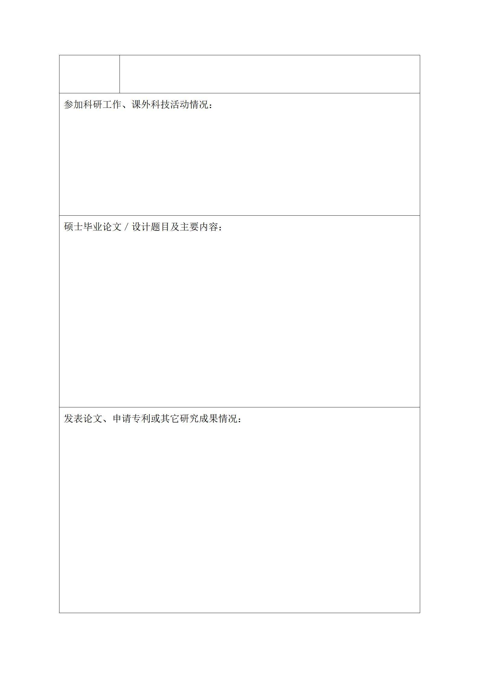 MX-1545研究生自荐信简历模板/